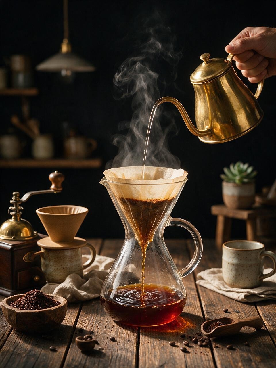 Pour-over brewing